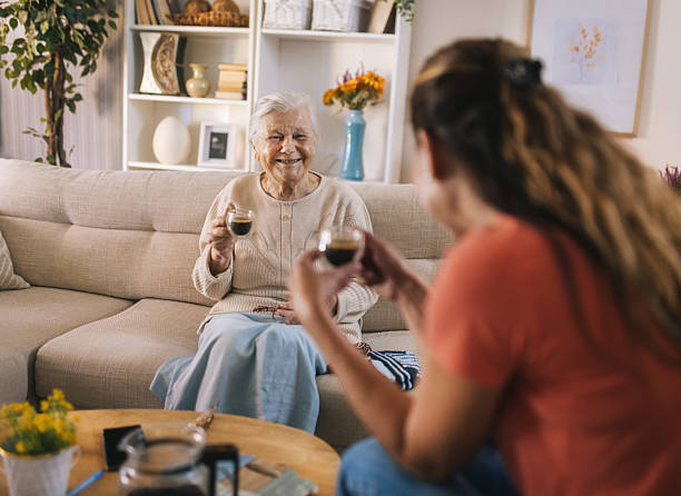 Relaxed social engagement and family respite coffee chat